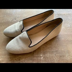 J Crew Nautical Linen Loafers Size 9 Made In Italy